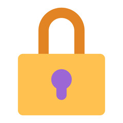 padlock icon in flat style