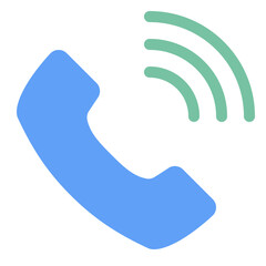 phone call icon in flat style