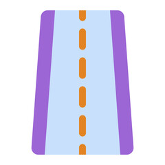 road icon in flat style