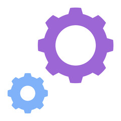 setting icon in flat style