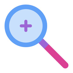 zoom in icon in flat style