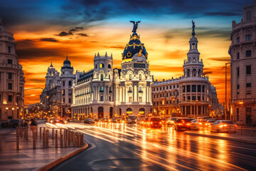 Fototapeta na wymiar Madrid Spain travel destination. Tour tourism exploring.