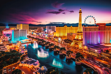Las Vegas travel destination. Tour tourism exploring.