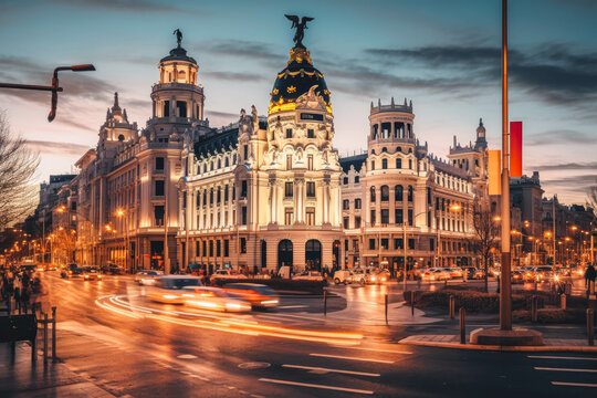 Fototapeta Madrid Spain travel destination. Tour tourism exploring.