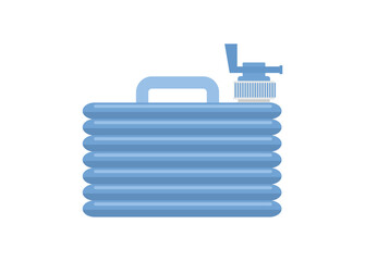 Folding jerry can. Simple flat illustration
