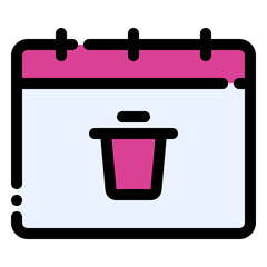 delete event icon in flat line style