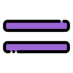 equal icon in flat line style