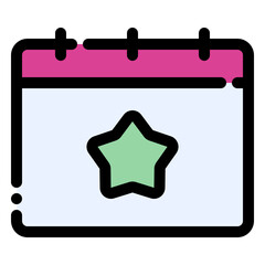 event icon in flat line style