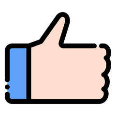 like icon in flat line style