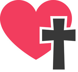 Obraz premium Heart Cross