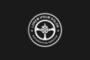 Water pump car spare part logo design automotive service icon symbol