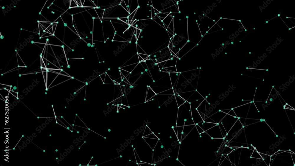 Poster digital transformation, global and link with cyber network, geometric lines and technology abstract 