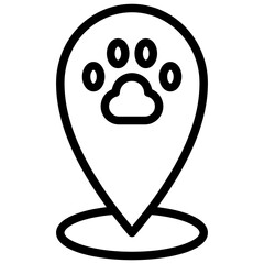 pin icon illustration design with outline