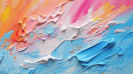 Fototapeta premium Backgrounds with texture of multicolored acrylic paint. 