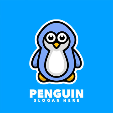 penguin with a sign