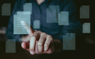 Data Digital system and diagram transferring documents. File Transfer Protocol , files receiver and computer backup, Digital Data management, Process flowchart.