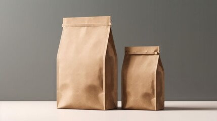 paper bag of coffee product mockup photography