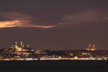 Amazing sunset in Istambul, Suleymaniye 