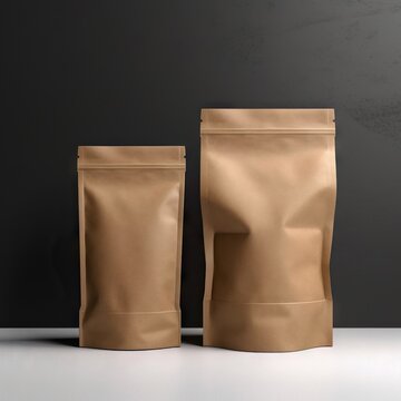 paper bag of coffee product mockup photography