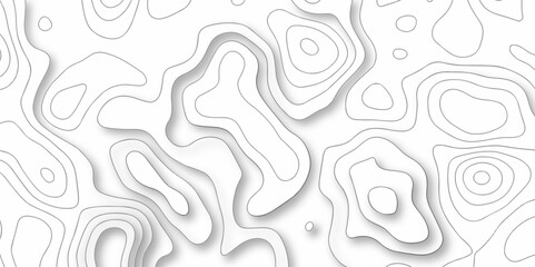 Fototapeta na wymiar Abstract background with waves Topographic canyon geometric map relief texture with curved layers and shadow. Topographic map. Geographic mountain relief. Topo contour map on white background.