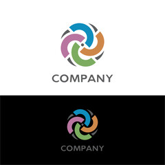 Flower logo, round logo, circle logo, education logo, financial logo, eps