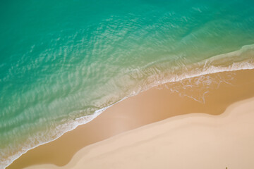 Aerial Bliss: Stunning White Sands Beach from Above