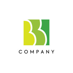 Obraz premium letter b logo design, typography logo, green logo, nature logo, organic logo. eps