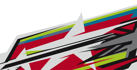 Sticker design vector. Graphic abstract line racing background kit design for vehicle, car, banner and livery wrapping