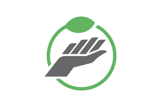 Hand logo design vector, flat design best vector icon suitable for business company