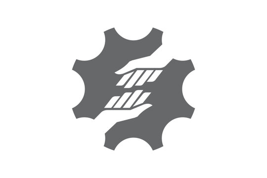 Hand logo design vector, flat design best vector icon suitable for business company