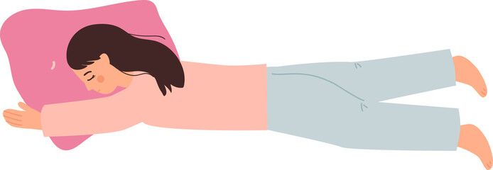 tired, no energy woman cartoon illustration