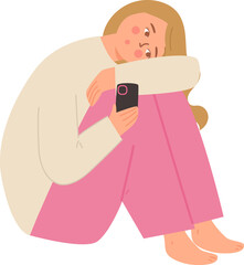 tired, no energy woman cartoon illustration