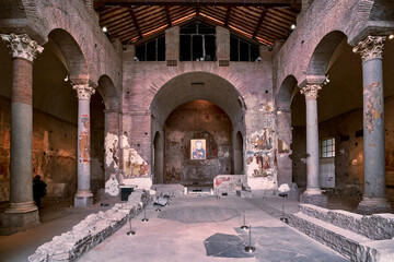 Santa Maria Antiqua church at the Roman Forum, Italy
