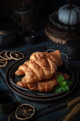 croissant and coffee