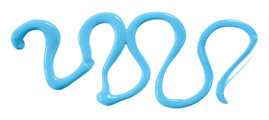 light blue watercolor drops zigzag isolated on transparent background