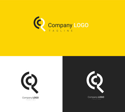Magnifying glass logo design symbolizing the search for knowledge, exploration and deep understanding. this logo focuses on research, analysis, and problem solving. letters C and R