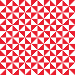 geometric windmill red and white seamless pattern