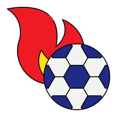 Football fireball illustration