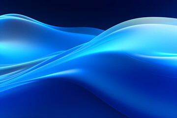Fototapeta premium abstract blue wave background, AI generate