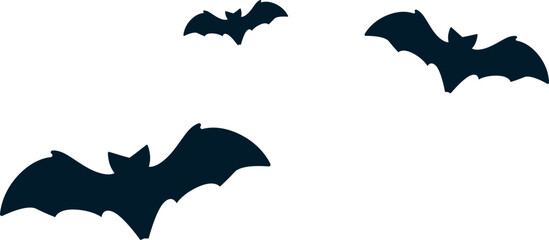 Silhouette of halloween flying bats vector design illustration