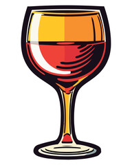 wineglass design illustration