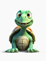 Fototapeta premium Cute Turtle Cartoon Illustration