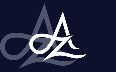 Custom letters AZ logo design vector design