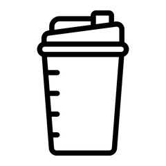 protein shake line icon