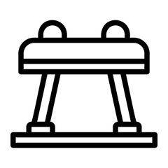 pommel horse line icon