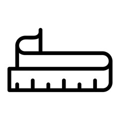 tape measure line icon