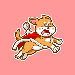 illustrtion of dog playing with toilet paper