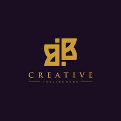 Modern unique creative B logo design, Minimal B initial based vector icon