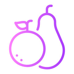 fruits gradient icon
