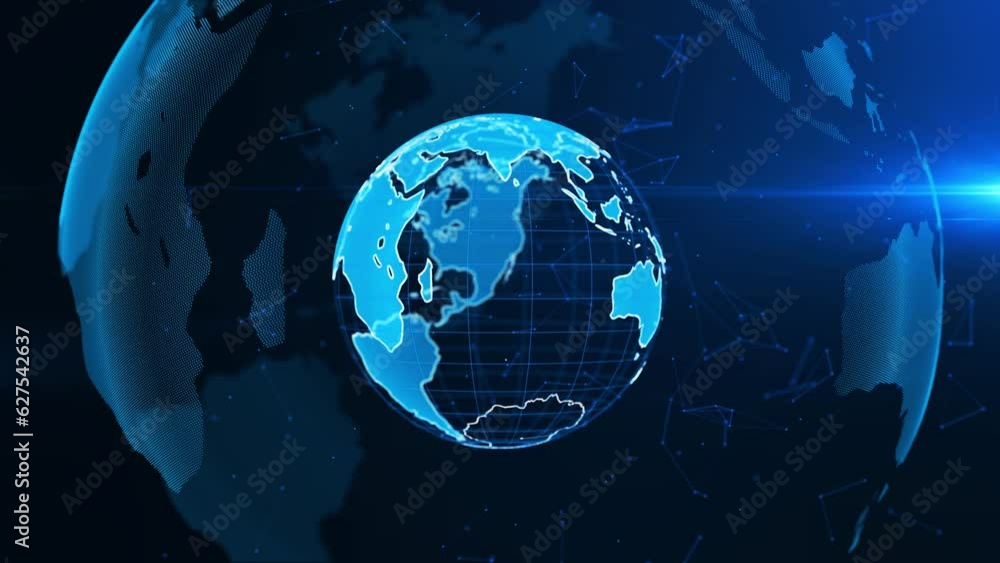 Poster digital data global hologram technology network data connection. cyber security concept. social futu